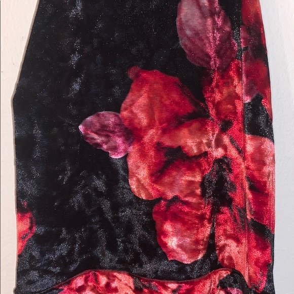NWOT Fashion Nova Velvet Halter Mini Dress - Picture 8 of 9